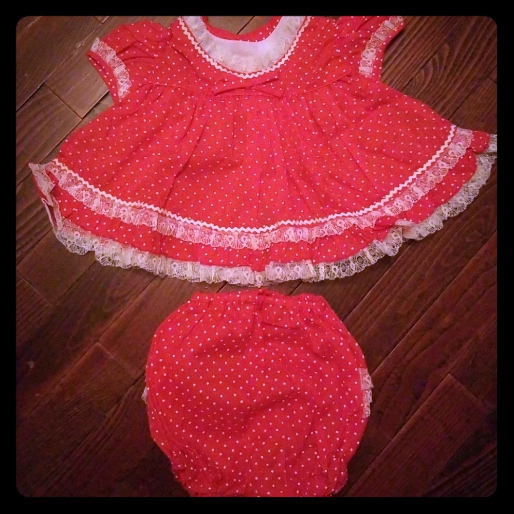 Vintage baby girl outfit